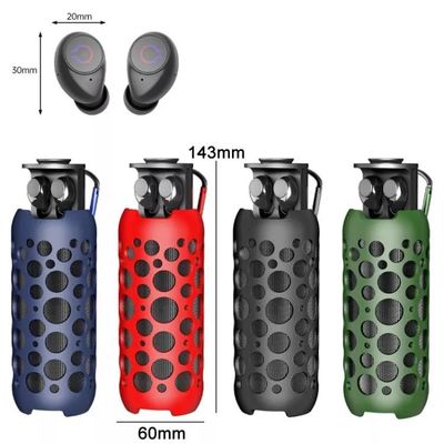 2 σε 1 ραδιόφωνο ακουστικών TWS Bluetooth με τον υπαίθριο φορητό ομιλητή Mic με ελεύθερα χέρια
