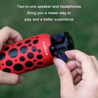 2 σε 1 ραδιόφωνο ακουστικών TWS Bluetooth με τον υπαίθριο φορητό ομιλητή Mic με ελεύθερα χέρια