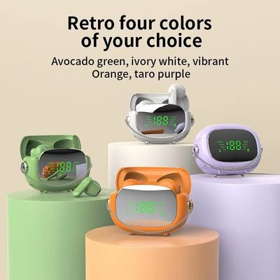 Ακουστικά αθλητικού Bluetooth ODM cOem με τον καθρέφτη ψηφιακής επίδειξης των οδηγήσεων συνημμένου Macaron